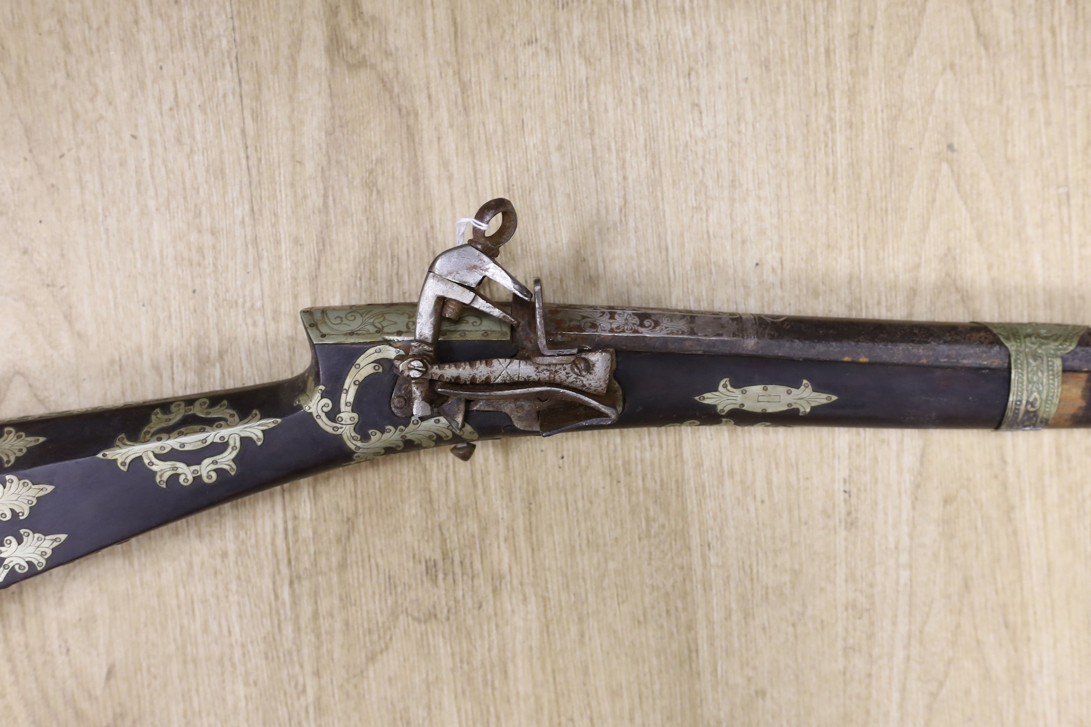 An Eastern antique flintlock musket